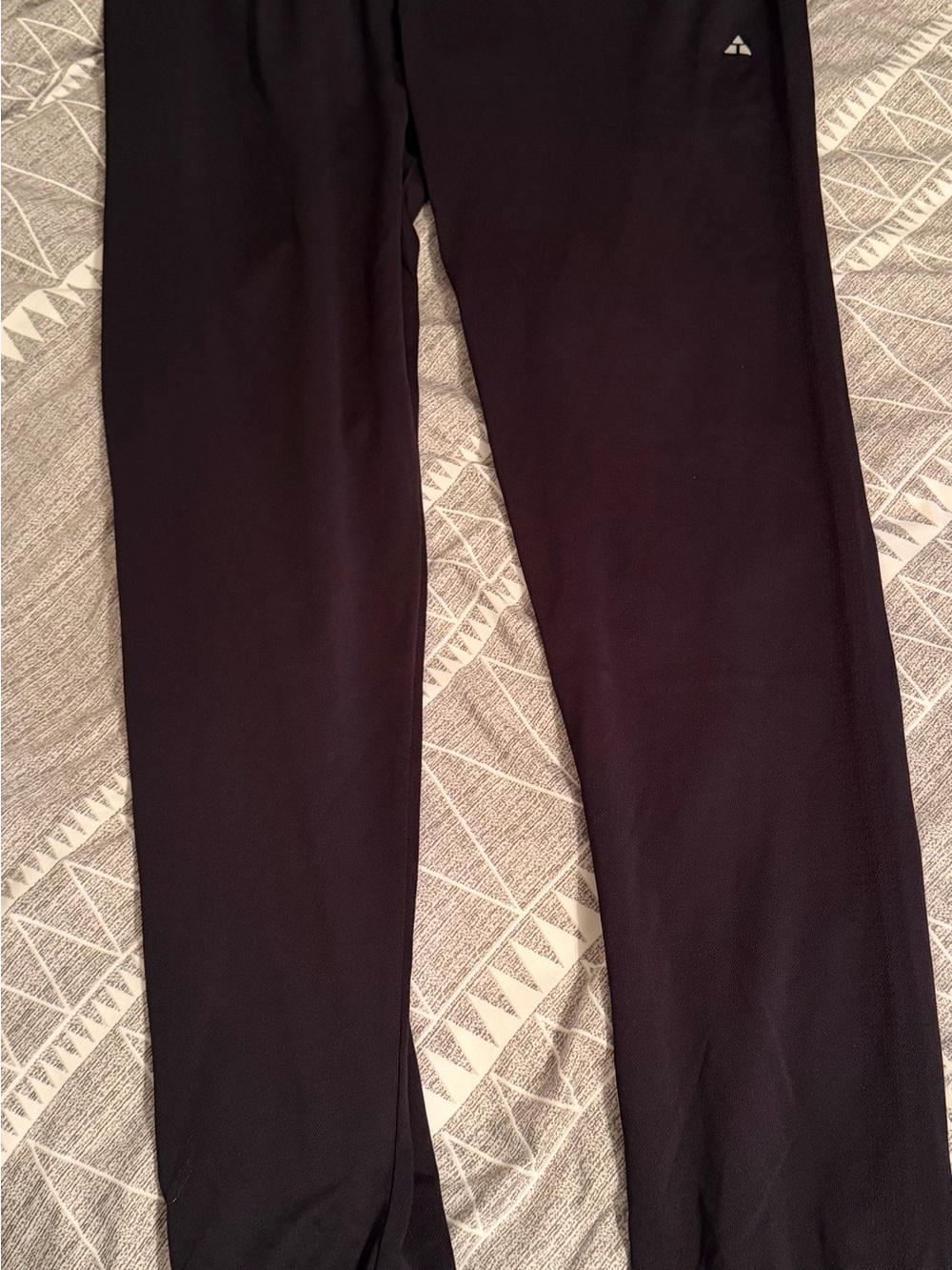 Men's Black Performance Joggers with Reflective Triangle Logo
